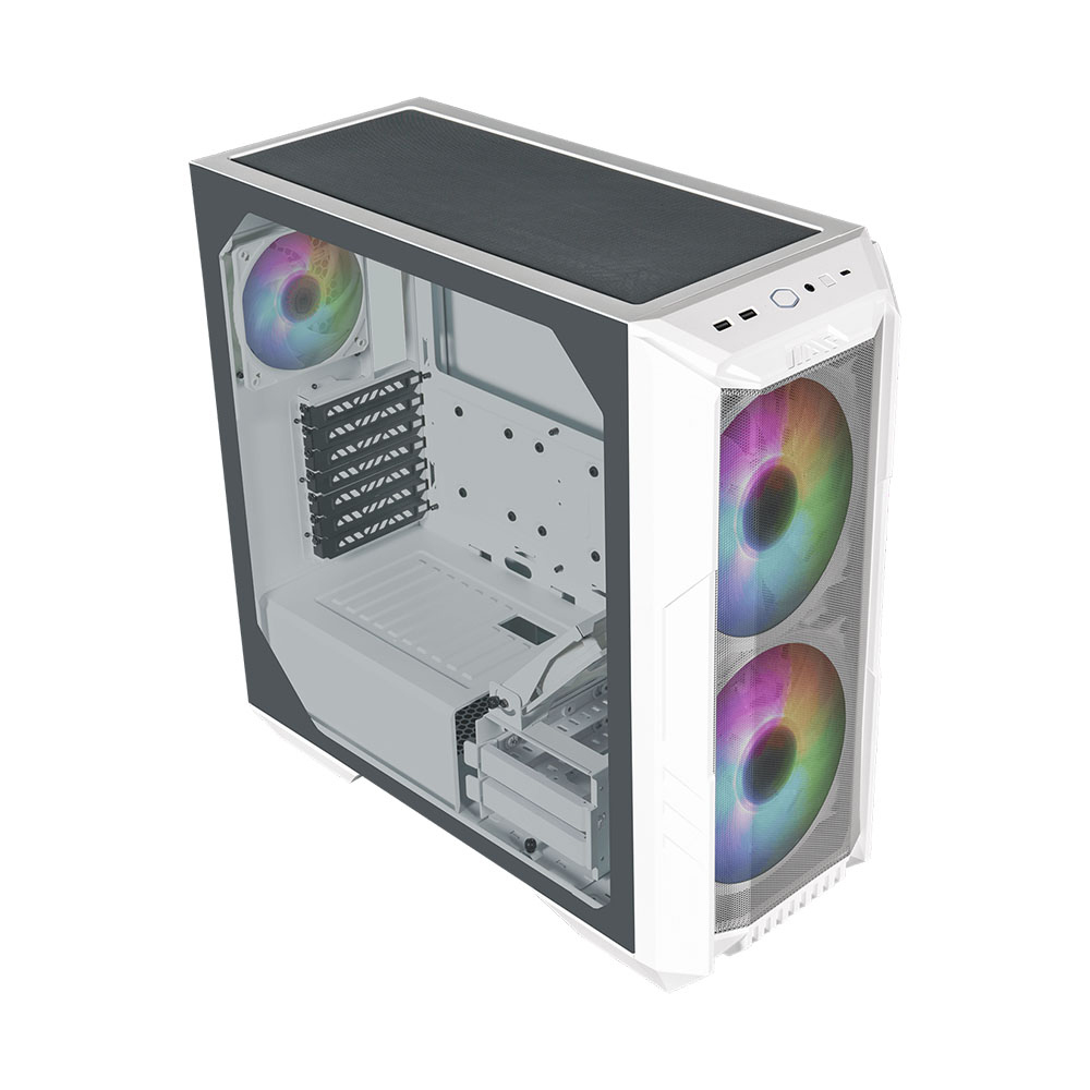 Cooler Master HAF 500 TG Mesh ARGB USB 3.2 Beyaz E-ATX Mid Tower Kasa