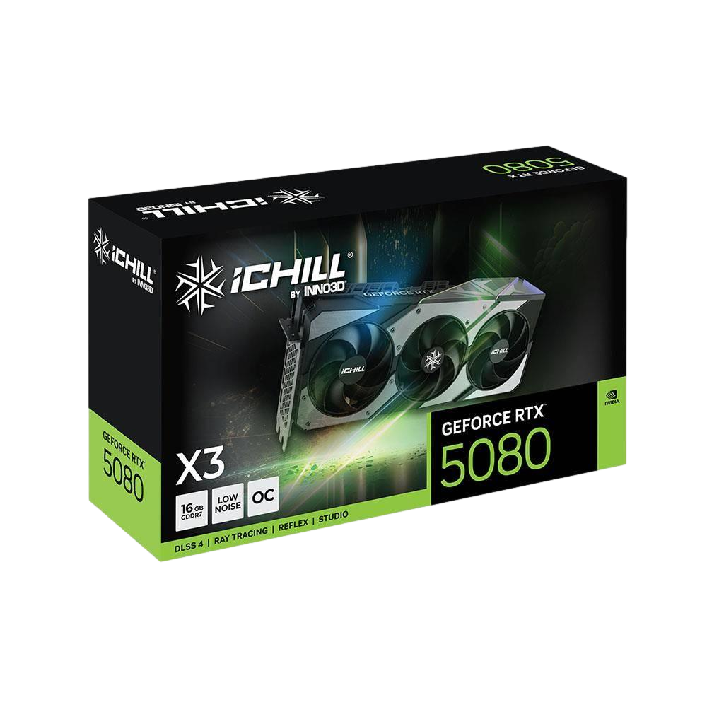 INNO3D GeForce RTX 5080 ICHILL X3 16GB GDDR7 256Bit DLSS 4 Ekran Kartı görsel 1