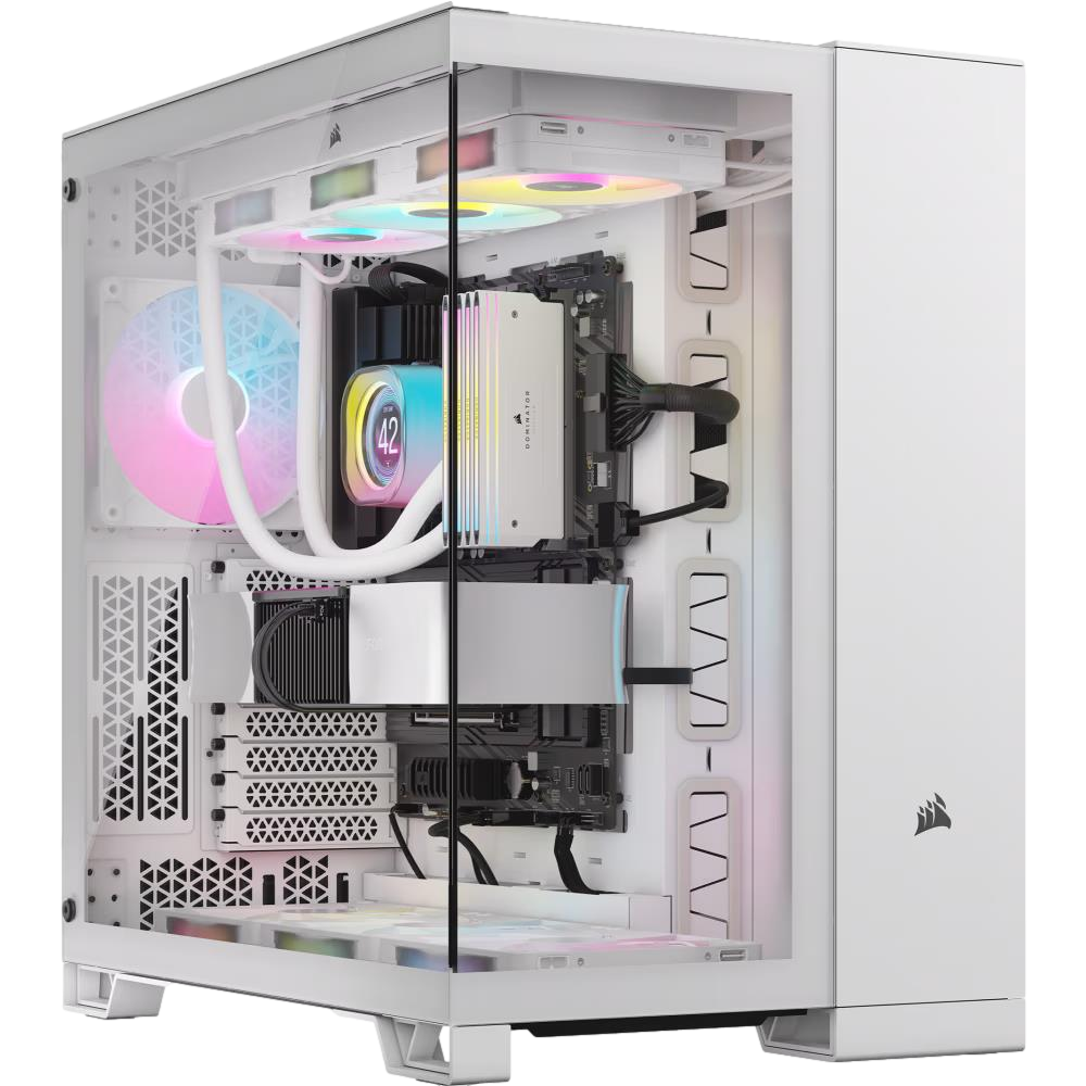 CORSAIR iCUE LINK 6500X RGB USB 3.2 Type-C Çift Odalı Beyaz ATX Mid-Tower Kasa