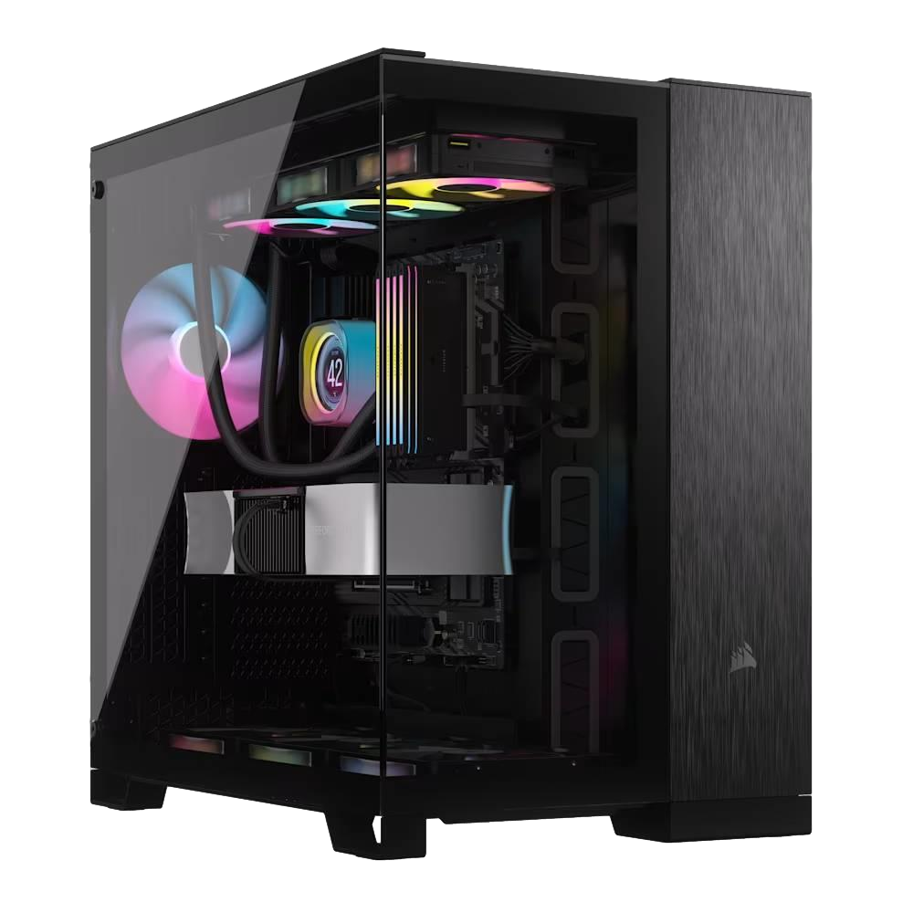 CORSAIR 6500X Tempered Glass Dual Chamber USB 3.2 Type-C Siyah/Obsidyen Alüminyum Mid Tower ATX Kasa