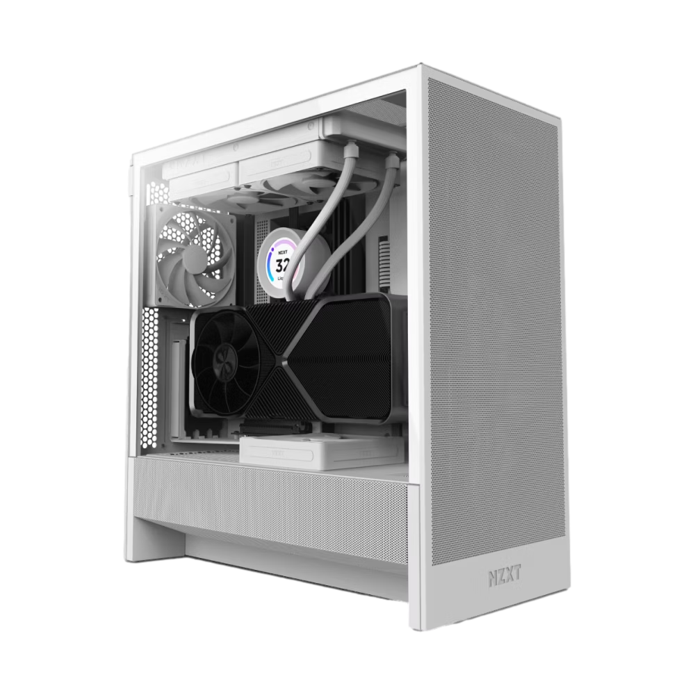 NZXT H5 Flow Edition ATX USB 3.2 USB-C Beyaz Mid Tower Kasa