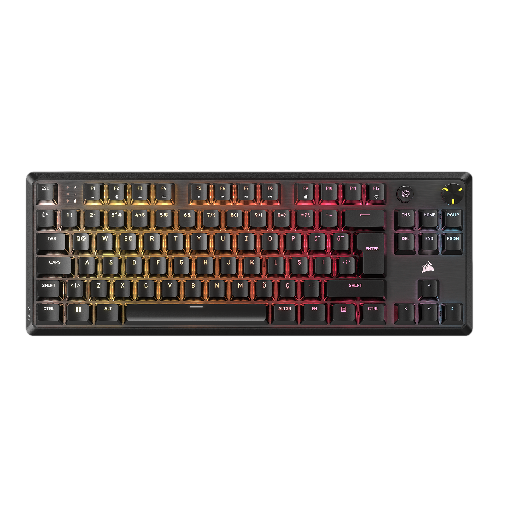 Corsair K70 CORE TKL RGB MLX Red V2 Switch Mekanik Türkçe Siyah Kablolu Gaming Klavye