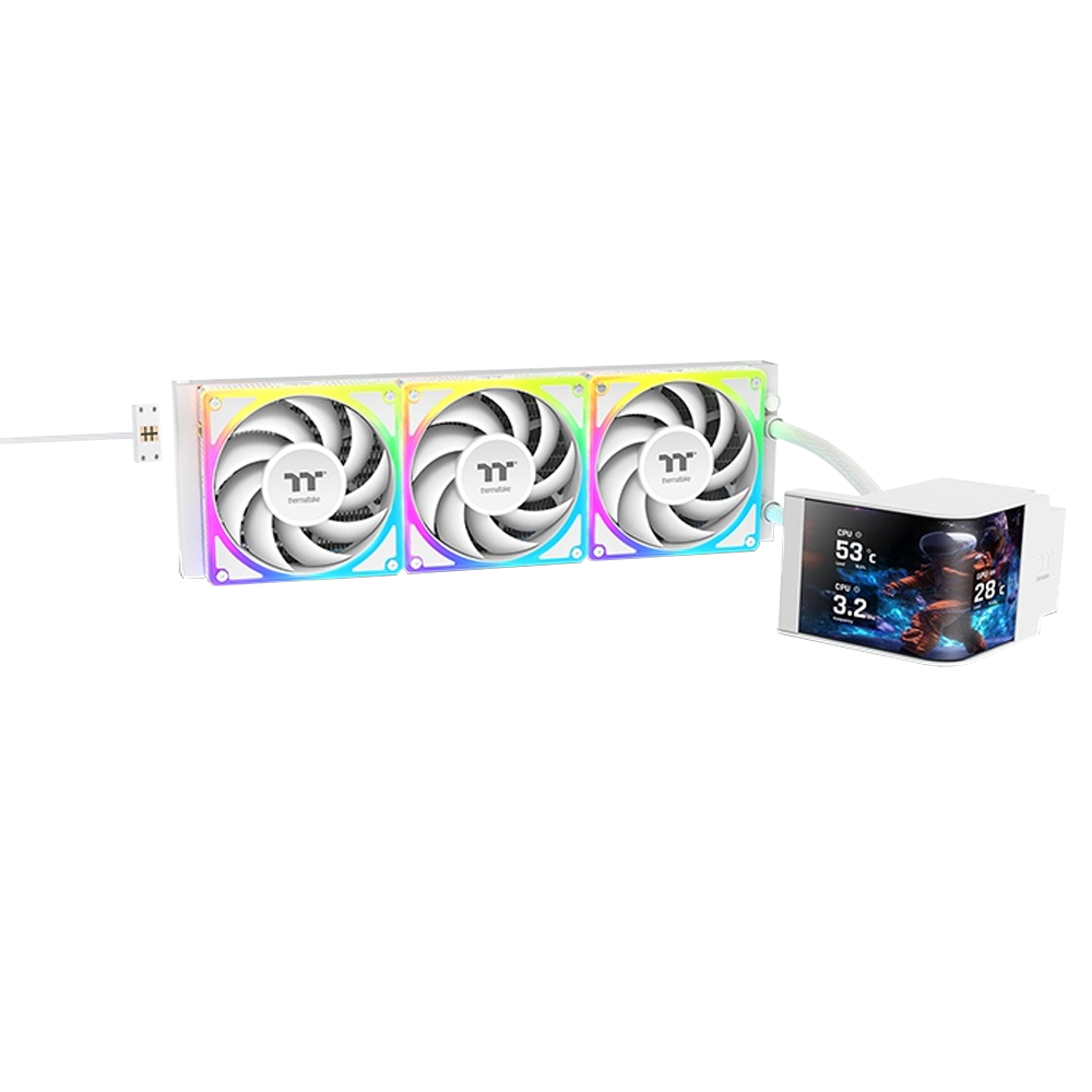 Thermaltake MAGCurve 360 Ultra 6,67" AMOLED Ekranlı 3x120mm ARGB Beyaz İşlemci Sıvı Soğutucu
