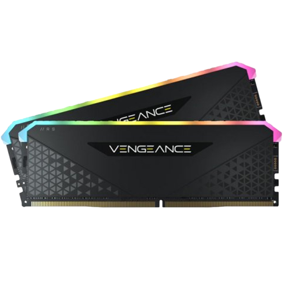 CORSAIR 16GB (2x8GB) Vengeance RGB RS Siyah 3200MHz C16 DDR4 XMP Dual Kit Ram görsel 1