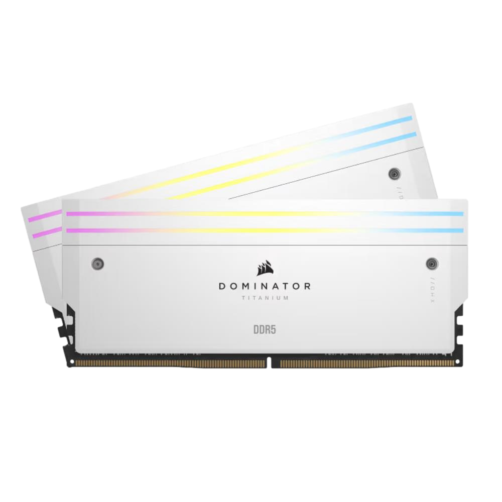 CORSAIR 48GB (2x24GB) Dominator Titanium RGB Beyaz 7000MHz CL36 DDR5 Dual Kit Ram görsel 1