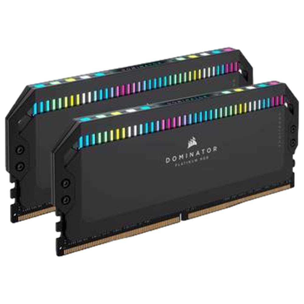 CORSAIR 32GB (2x16GB) DOMINATOR PLATINUM RGB 6000MHz CL36 DDR5 EXPO/XMP Siyah Dual Kit Ram görsel 1