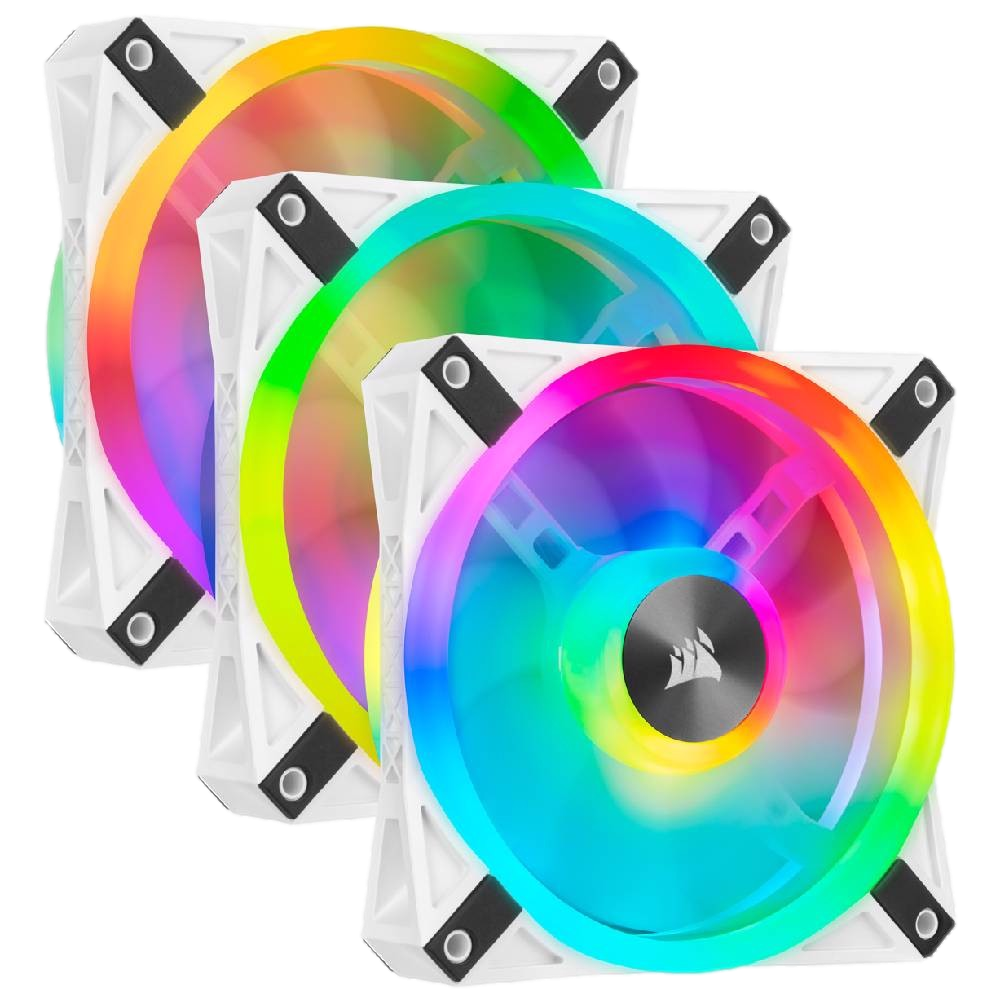 CORSAIR iCUE QL120 RGB PWM White 120mm Fan (3 lü Paket)