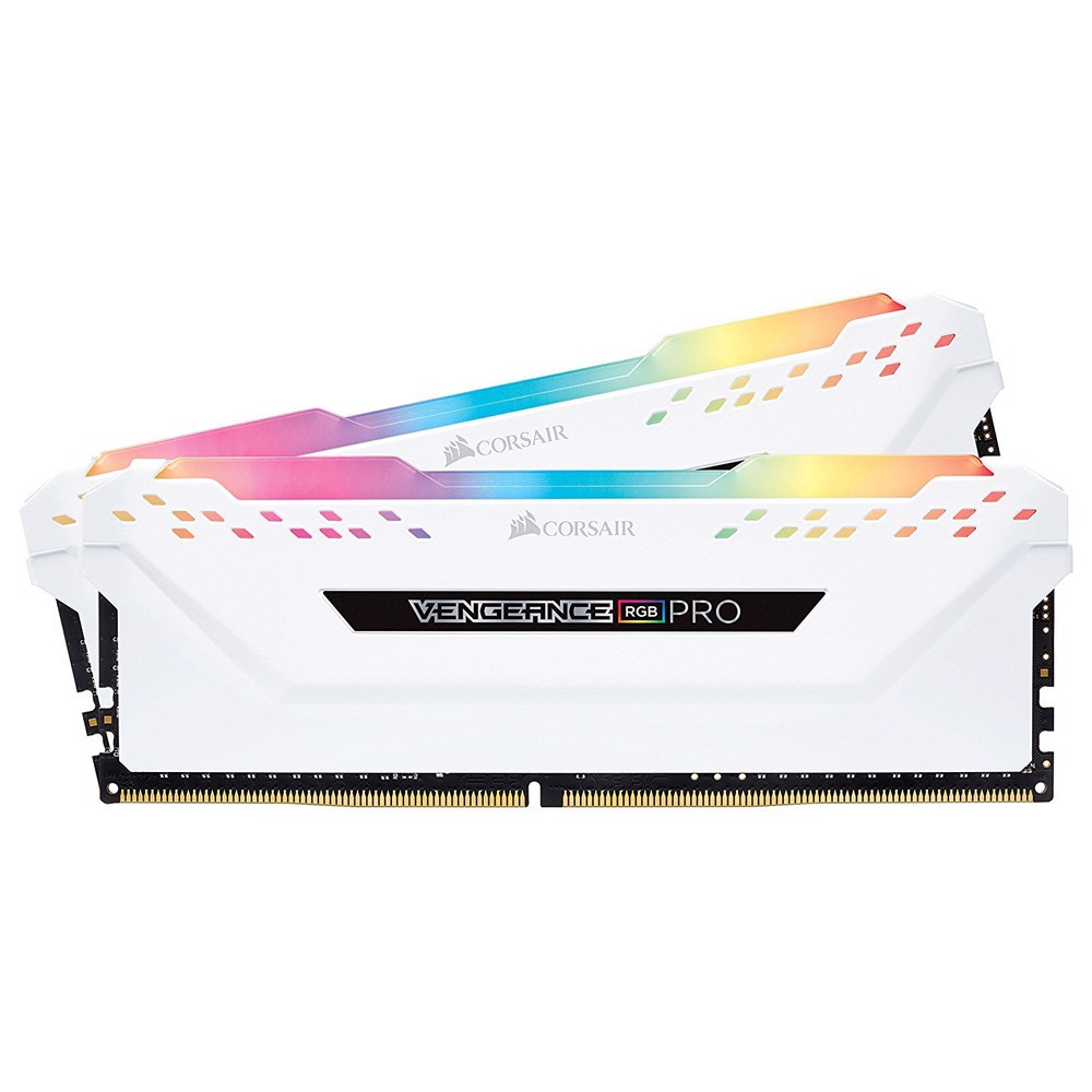 CORSAIR 16GB (2x8GB) Vengeance RGB PRO Beyaz 3200MHz CL16 DDR4 Dual Kit Ram görsel 1
