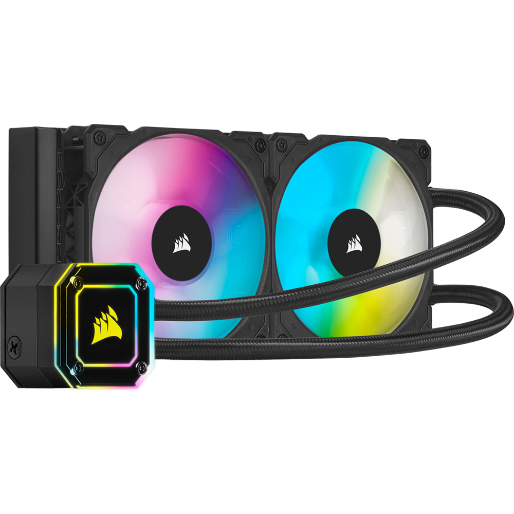CORSAIR iCUE H100i ELITE CAPELLIX SİYAH RGB 240mm İşlemci Sıvı Soğutucu görsel 1