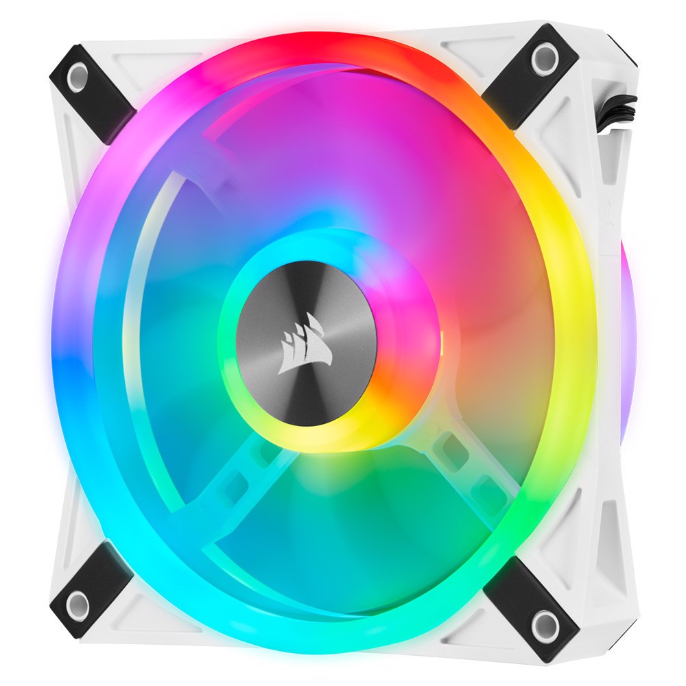 CORSAIR iCUE QL120 RGB PWM White 120mm Fan (3 lü Paket)