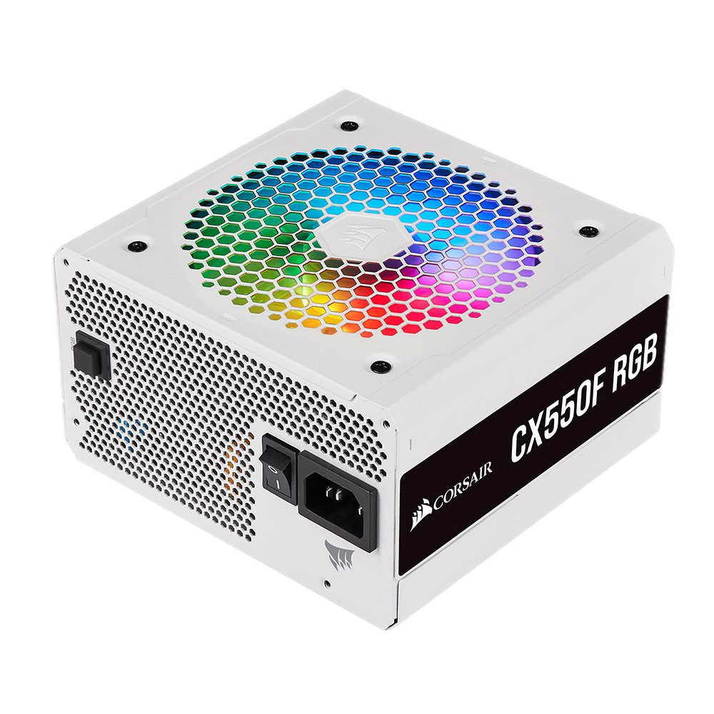 CORSAIR CX550F RGB 550W 80+ Bronze Beyaz Full Modüler 120mm Fanlı PSU görsel 1
