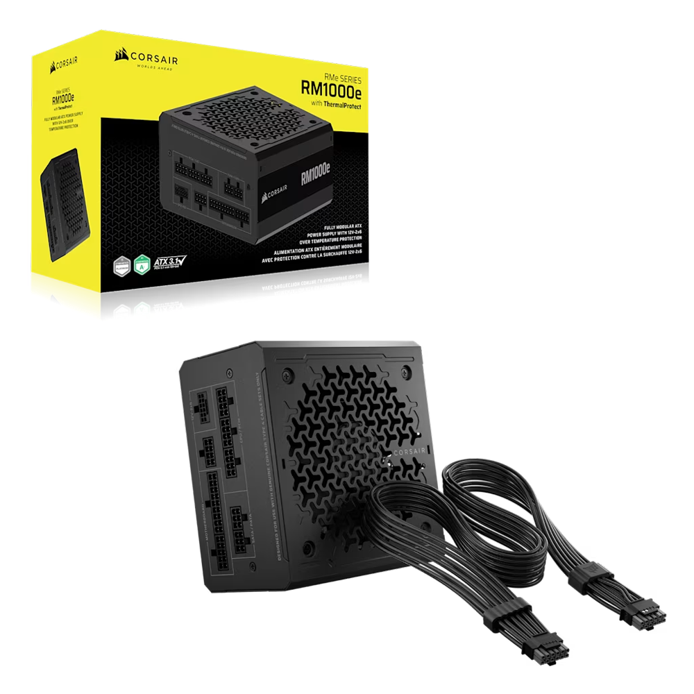 CORSAIR RM1000e 1000W 80+ Platinum 140mm Gen 5.1 ATX 3.1 Full Modüler Fanlı PSU