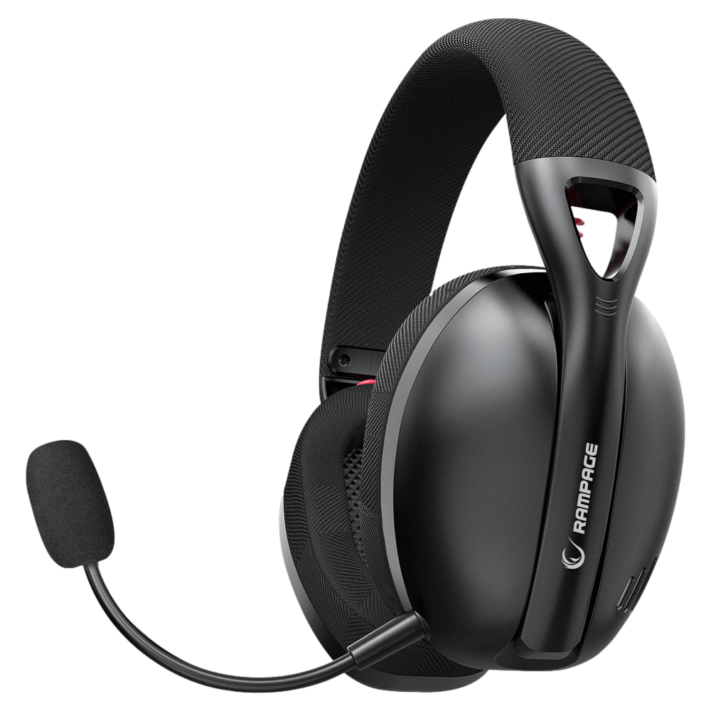 Rampage Crack H11 Siyah Wireless 2.4G+ Bluetooth Mikrofonlu Oyuncu Kulaklığı