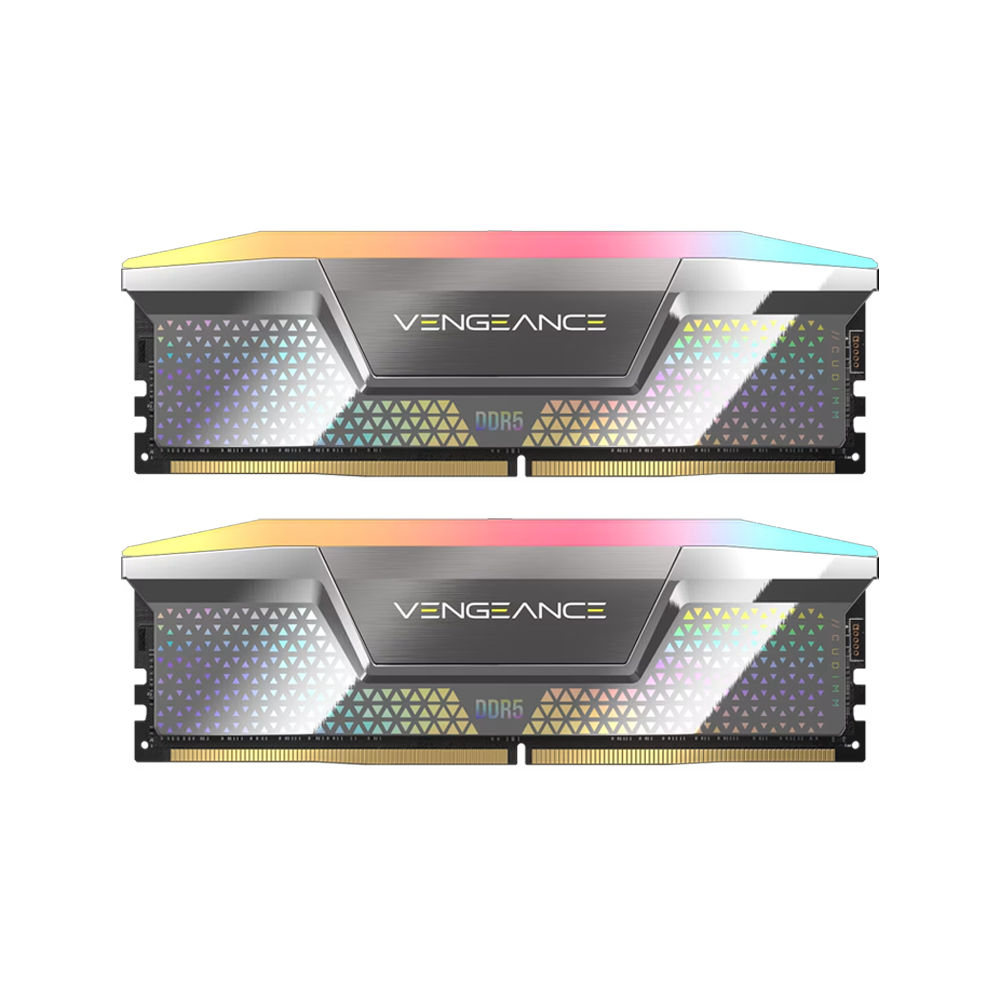 CORSAIR 48GB (2x24GB) Vengeance RGB 8400MHz CL40 DDR5 XMP Siyah Dual Kit Ram görsel 1