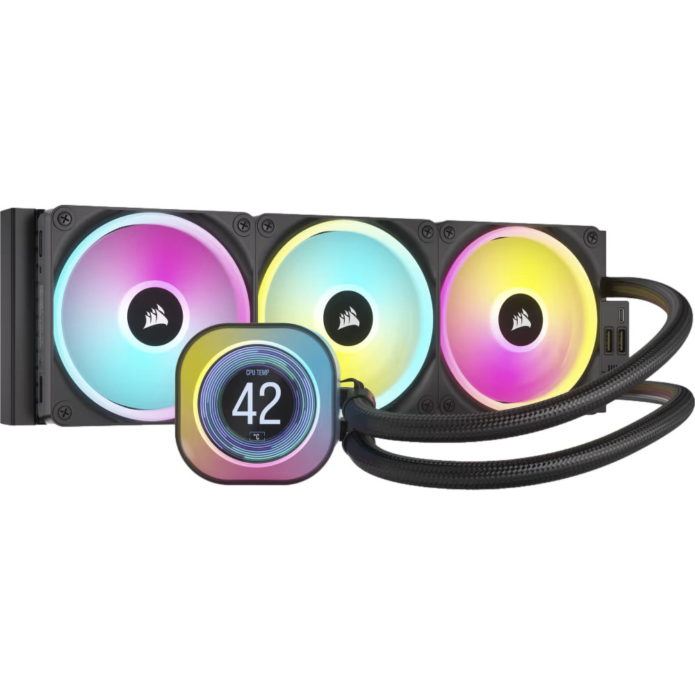 CORSAIR iCUE LINK H150i LCD 360mm İşlemci Sıvı Soğutucu görsel 1