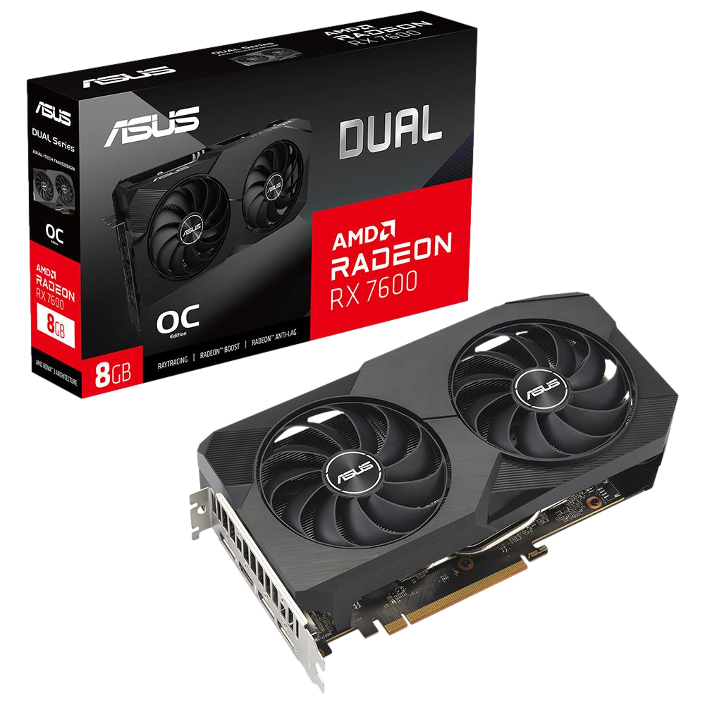 ASUS Radeon RX 7600 DUAL OC Edition 8GB GDDR6 128 Bit Ekran Karti