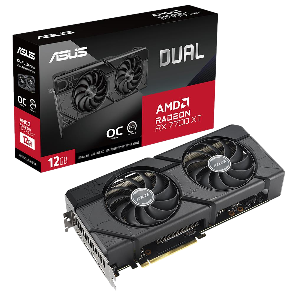 ASUS DUAL Radeon RX 7700 XT OC Edition 12GB GDDR6 192 Bit Ekran Kartı