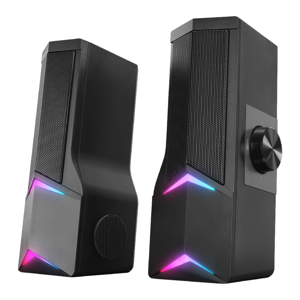 Rampage Elegant x10 2.0 Bluetooth RMS 3W*2 RGB Işıklı Muldimedia USB 5V 45dB Gaming Speaker