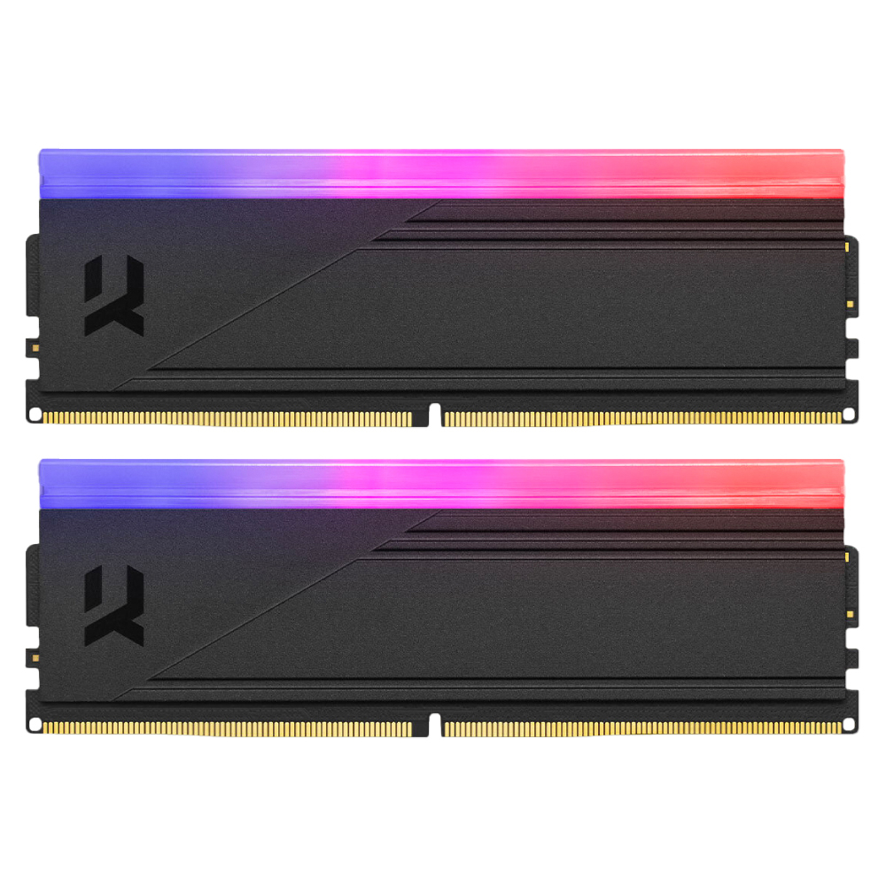 GOODRAM 64GB (2x32GB) IRDM RGB 6400MHz CL32 DDR5 Siyah Dual Kit Ram görsel 1