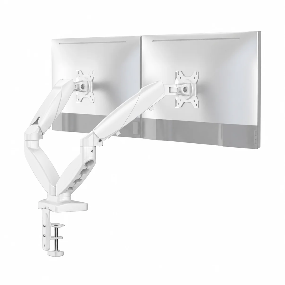 EXVEGA EX813 15-32" LCD/LED İkili Amortisörlü Vesa Beyaz Monitör Askı Aparatı