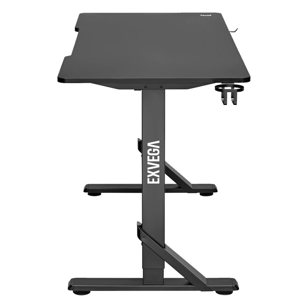 EXVEGA Neo RGB Manuel Yükseklik Ayarlı Siyah Oyuncu Masası