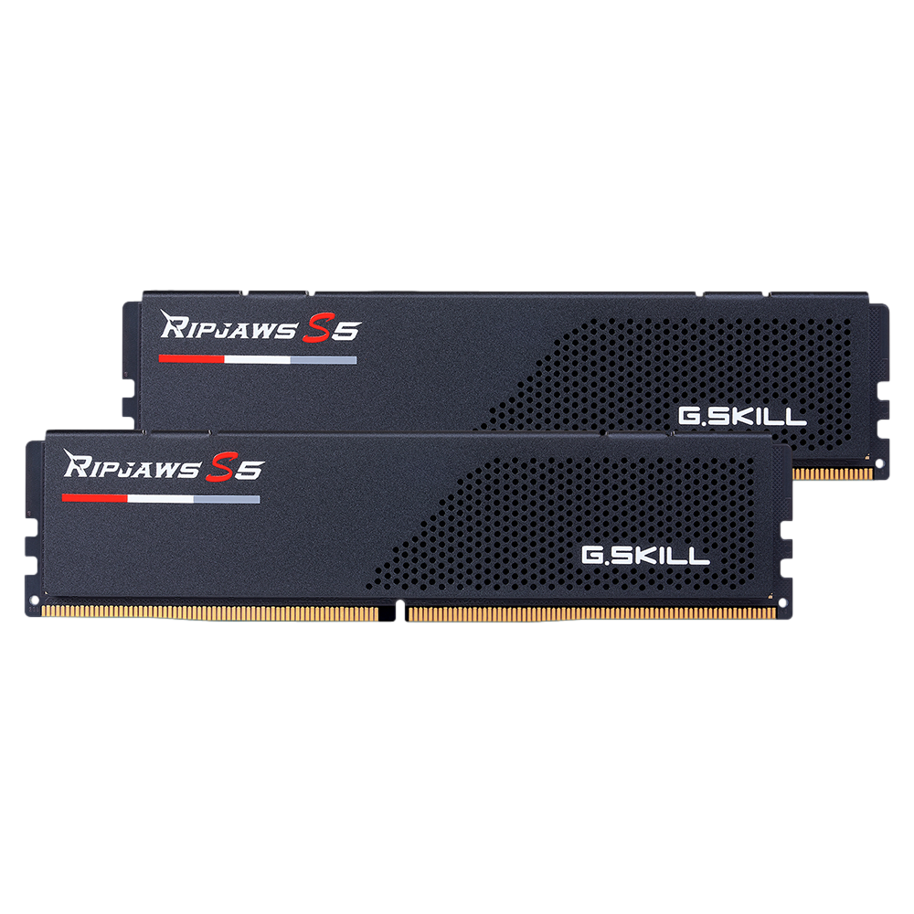 GSKILL 64GB (2x32) Ripjaws S5 6400Mhz CL32 DDR5 Siyah Dual Kit Ram görsel 1