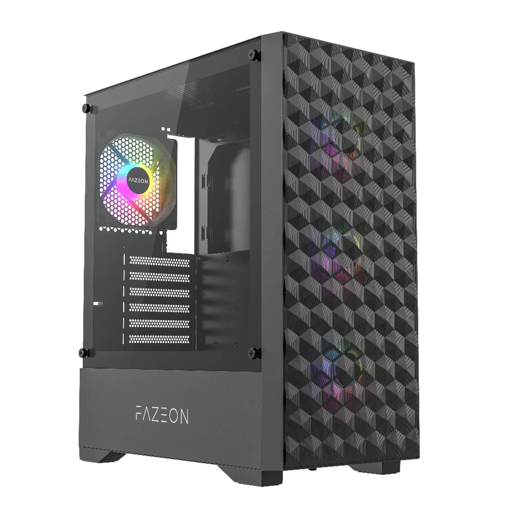FAZEON F6 650W 80+ Bronze Tempered Glass Mesh 4x ARGB Fanlı USB 3.0 ATX Bilgisayar Kasası