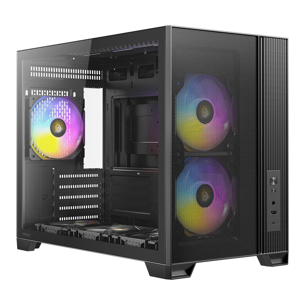 ANTEC FLUX M Tempered Glass Siyah mATX Bilgisayar Kasası görsel 1
