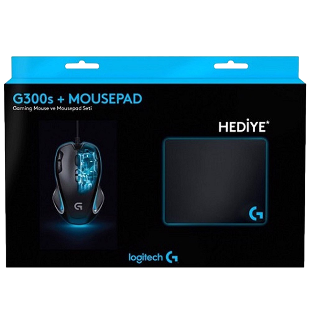 Logitech G300S Kit (G300S+Mousepad+Bardak Altlığı+Sticker)
