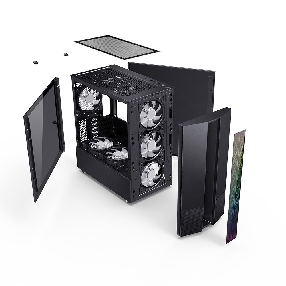 GameBooster GB-M201B ARGB 600W 80+ USB 3.0 Mini Tower Kasa