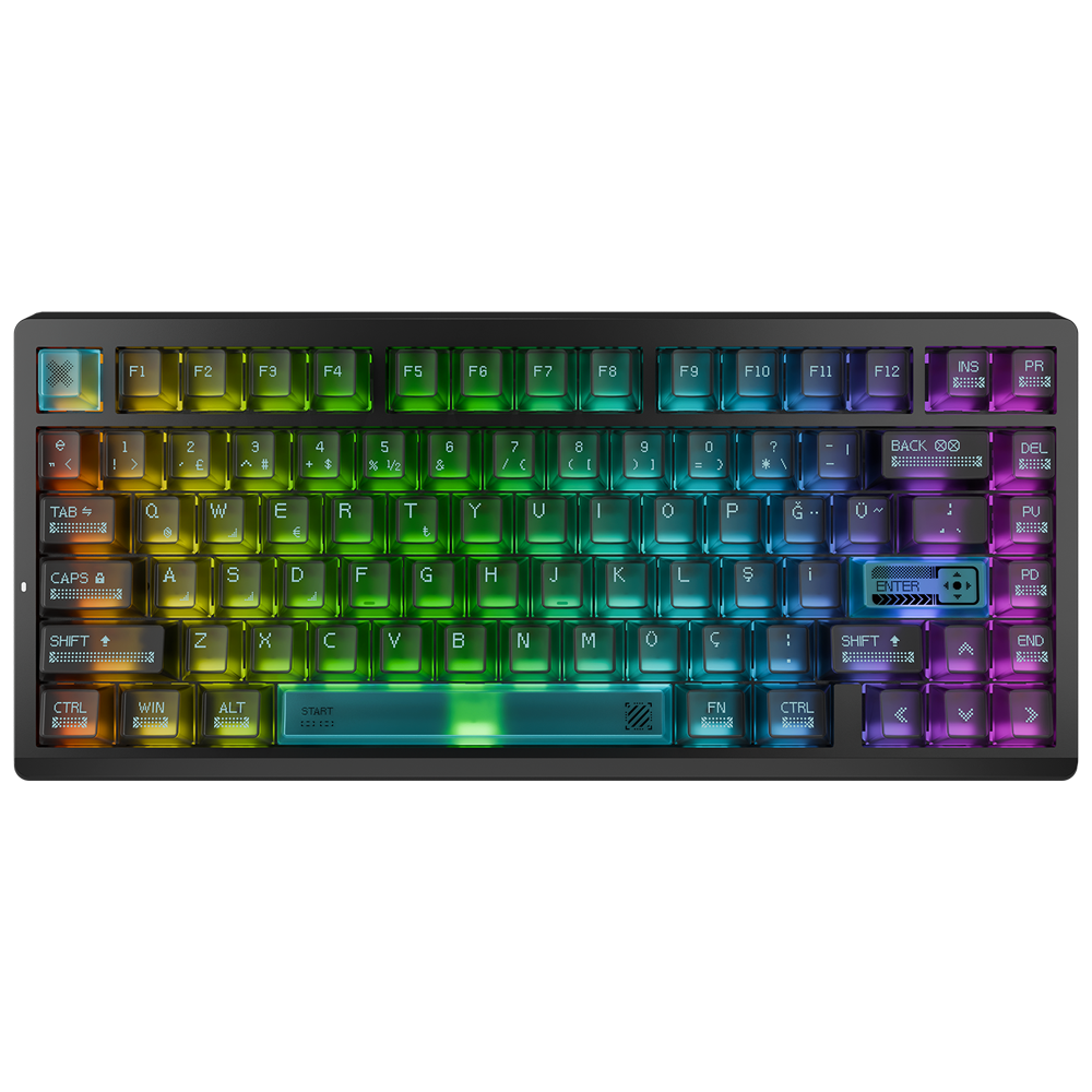 GameBooster Kinet HE 8K Manyetik Switch Hot Swap TKL RGB Siyah Kablolu Gaming Klavye