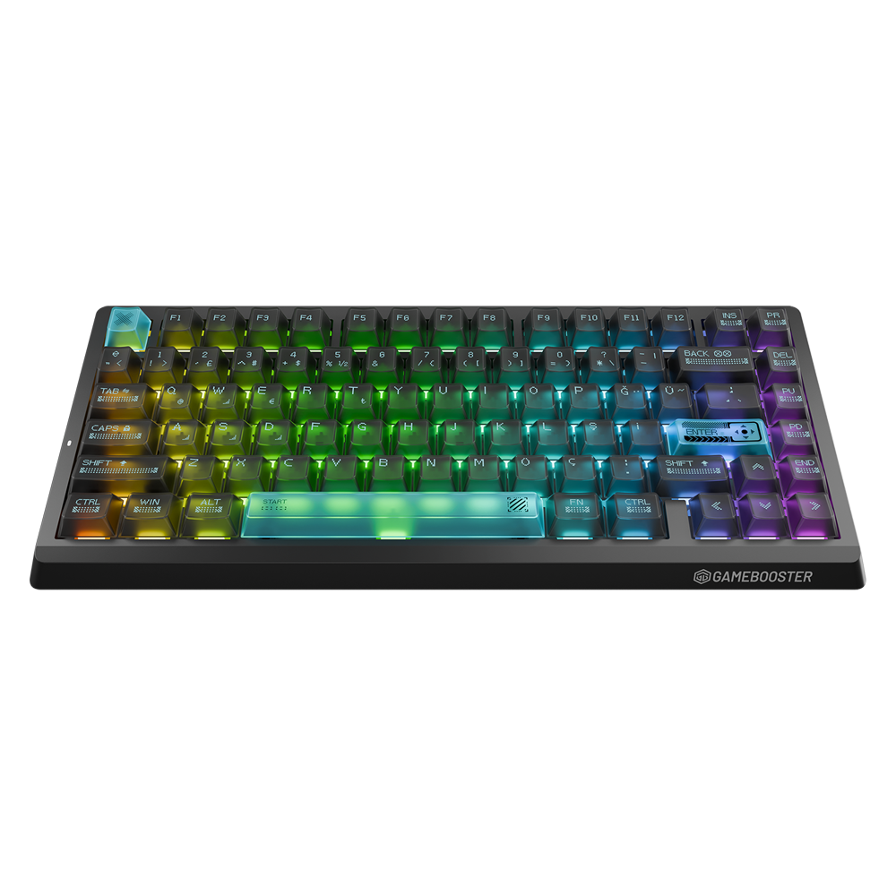 GameBooster Kinet HE 8K Manyetik Switch Hot Swap TKL RGB Siyah Kablolu Gaming Klavye