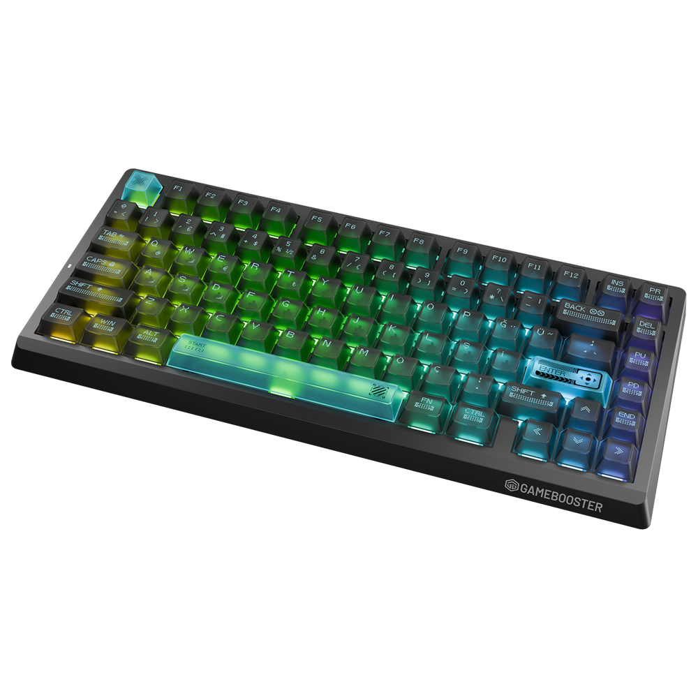 GameBooster Kinet HE 8K Manyetik Switch Hot Swap TKL RGB Siyah Kablolu Gaming Klavye