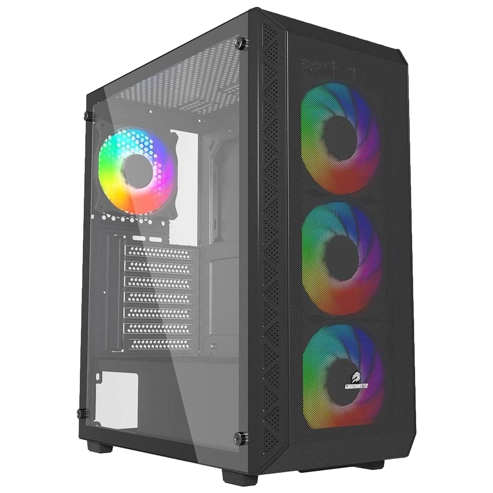 GameBooster GB-G1956BB 550w 80+ USB3.0 Mesh ATX Mid Tower Kasa görsel 1