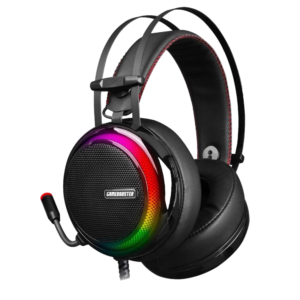 GameBooster H8 Ghost Shark Rainbow RGB Titreşimli 7.1 Surround Siyah Gaming Kulaklık
