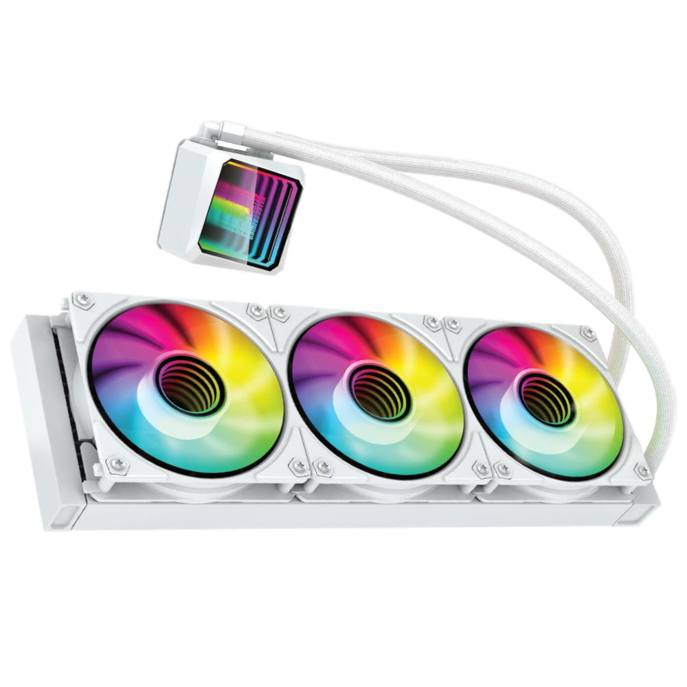 GameBooster SHIELD 360 Rainbow 360mm Beyaz İşlemci Sıvı Soğutucu görsel 1