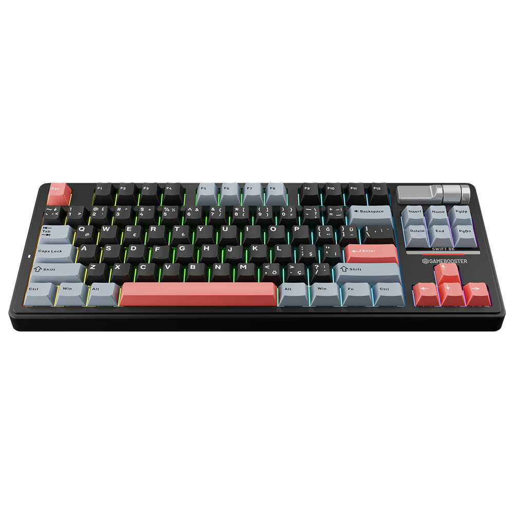 GameBooster Swift 8K Oil Switch Hot Swap TKL RGB Siyah Kablosuz Gasket Gaming Klavye