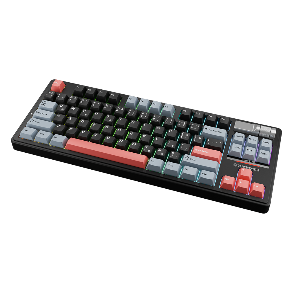 GameBooster Swift 8K Oil Switch Hot Swap TKL RGB Siyah Kablosuz Gasket Gaming Klavye
