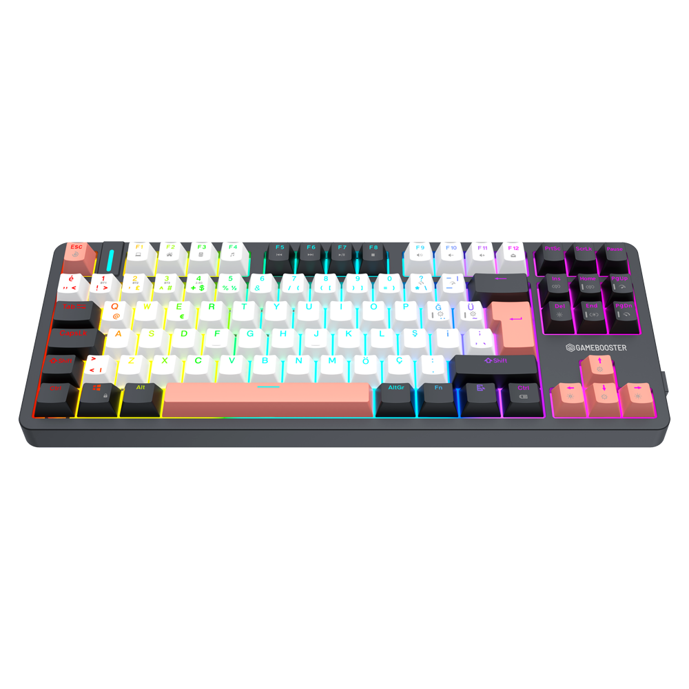 GameBooster Lunex Oil Switch Hot Swap TKL RGB Siyah Kablosuz Gasket Gaming Klavye