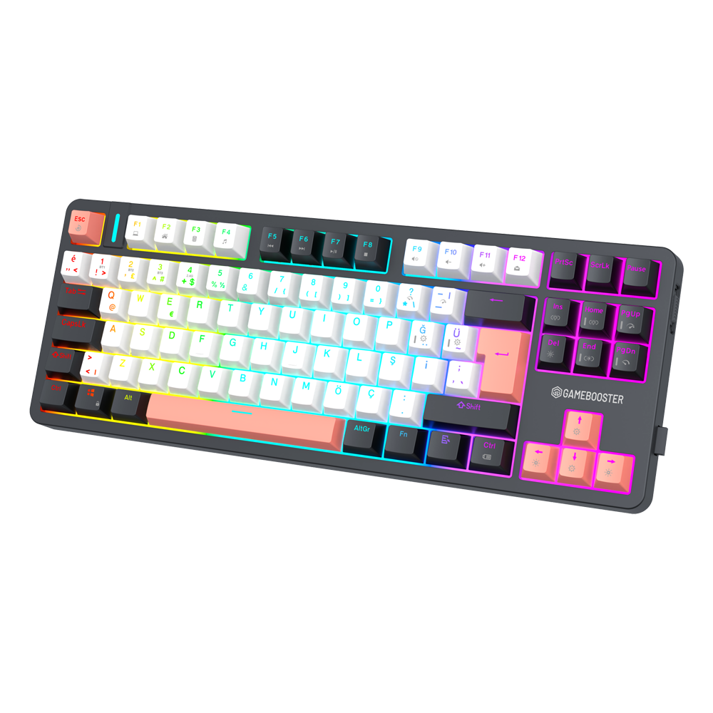 GameBooster Lunex Oil Switch Hot Swap TKL RGB Siyah Kablosuz Gasket Gaming Klavye