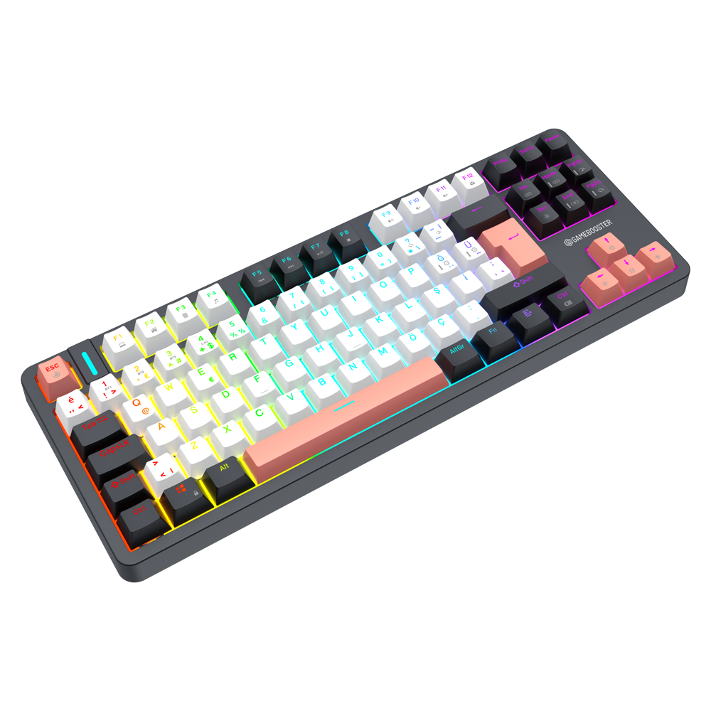 GameBooster Lunex Oil Switch Hot Swap TKL RGB Siyah Kablosuz Gasket Gaming Klavye
