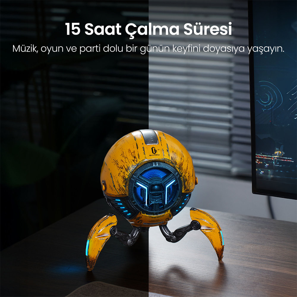 GravaStar Mars Pro 20W 2000mAh Led Işıklı Bluetooth Hoparlör