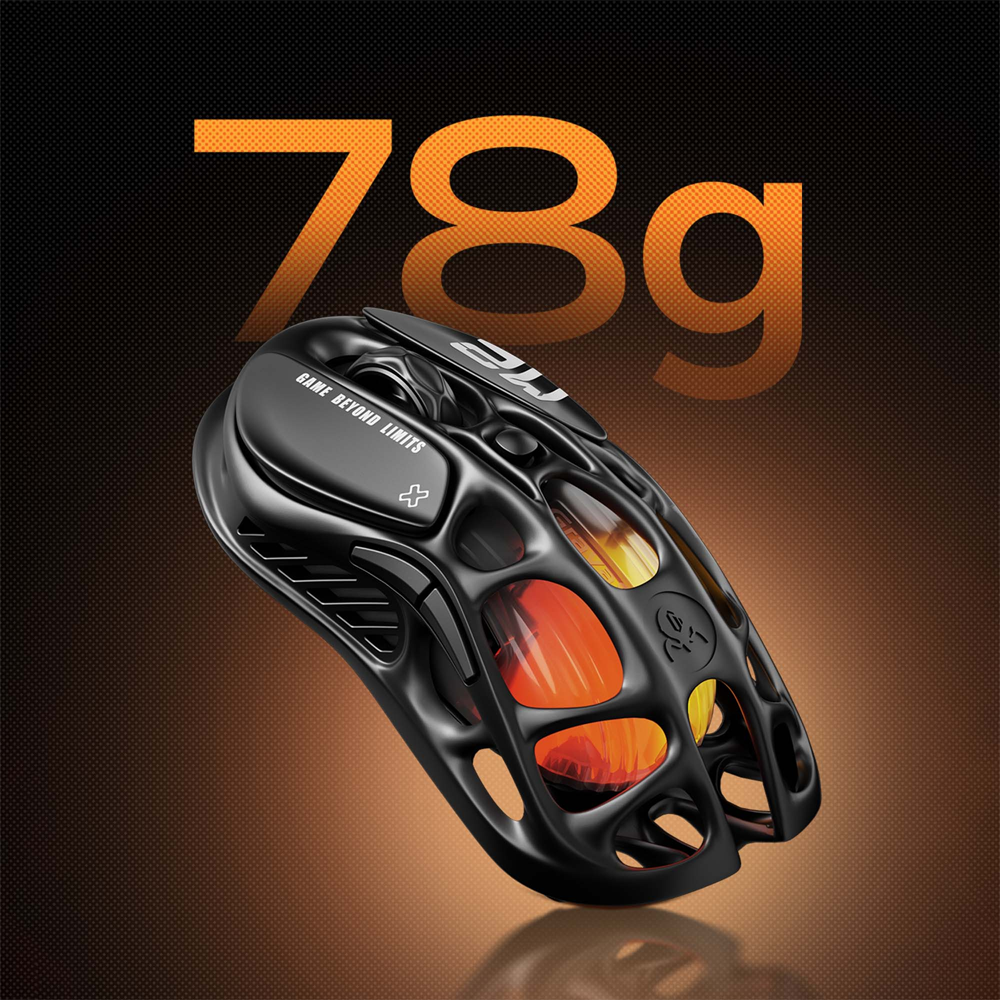 GravaStar Mercury M2 RGB 26000 DPI 1000Hz Stealth Black Kablosuz Gaming Mouse
