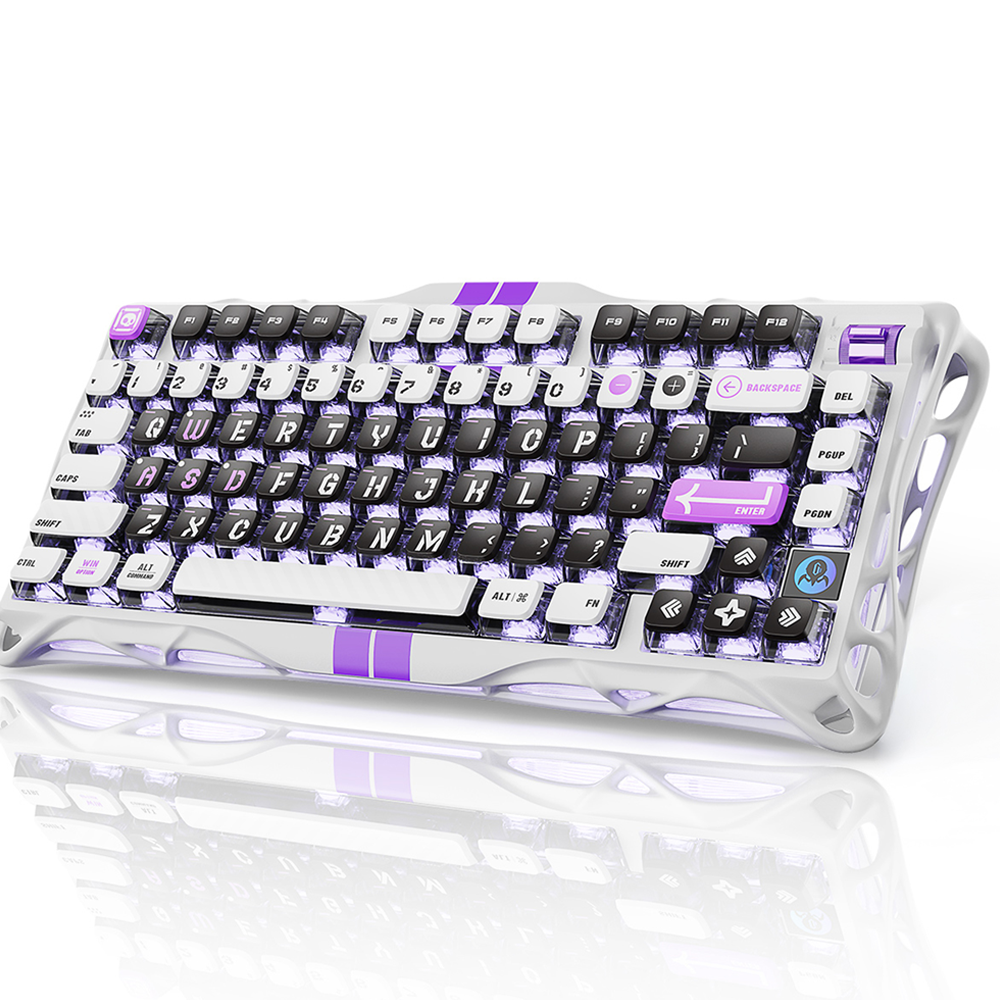 GravaStar Mercury V75 RGB Manyetik Switch İngilizce Q Mecha Gray Kablolu Gaming Klavye