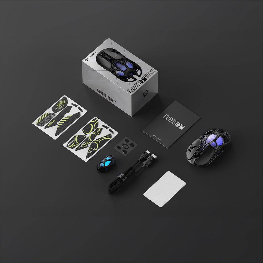 マウス・トラックボール Gravastar MERCURY X pro Mercury X Pro Gaming Mouse - 8KHz Wireless | High DPI Gaming Mouse
