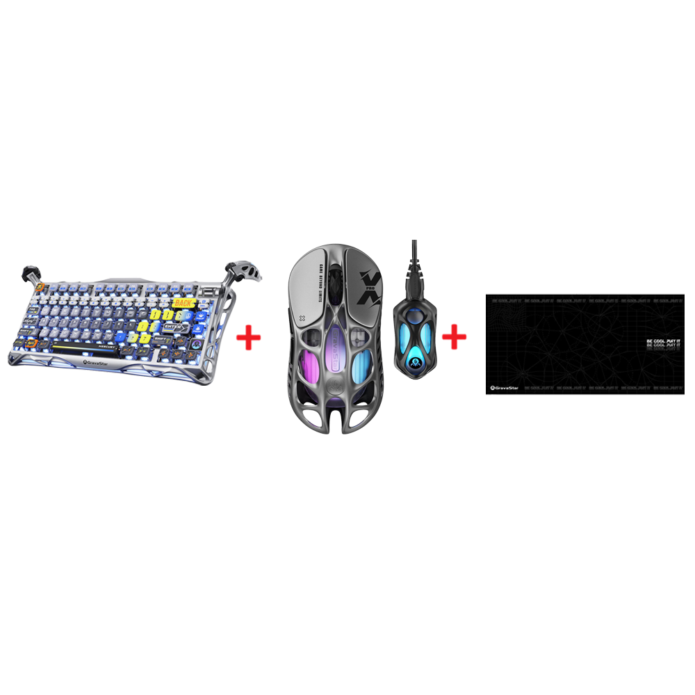 GravaStar Mercury K1 Pro Klavye + GravaStar Mercury XPro Mouse + GravaStar Mouse Pad Bundle Paket