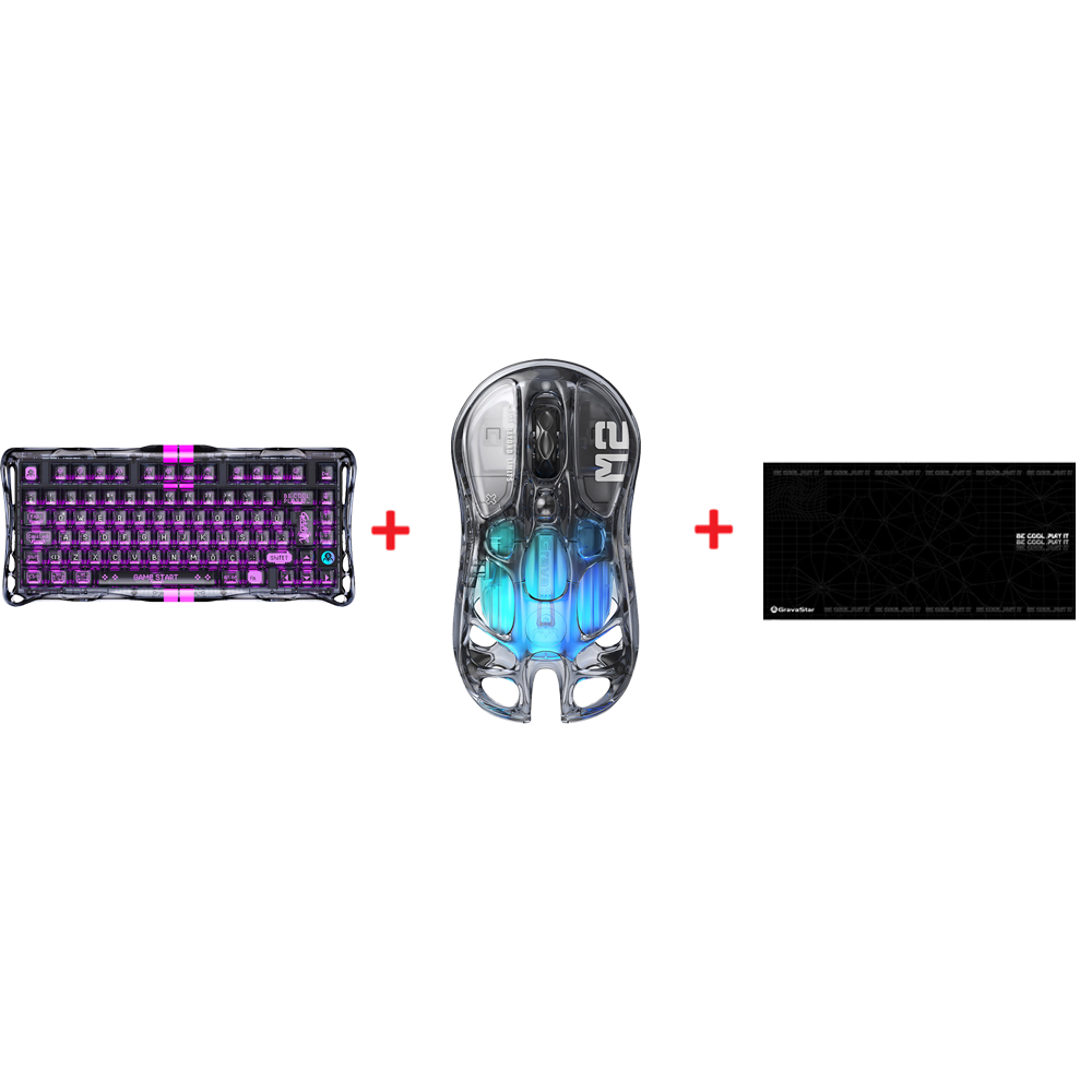 GravaStar Mercury V75 Klavye + GravaStar Mercury M2 Mouse + GravaStar Mouse Pad Bundle Paket