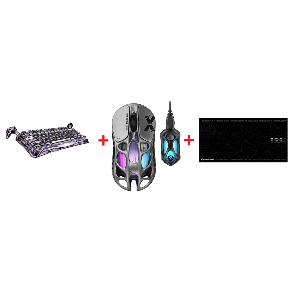 GravaStar Mercury V75 Pro Klavye + GravaStar Mercury XPro Mouse + GravaStar Mouse Pad Bundle Paket