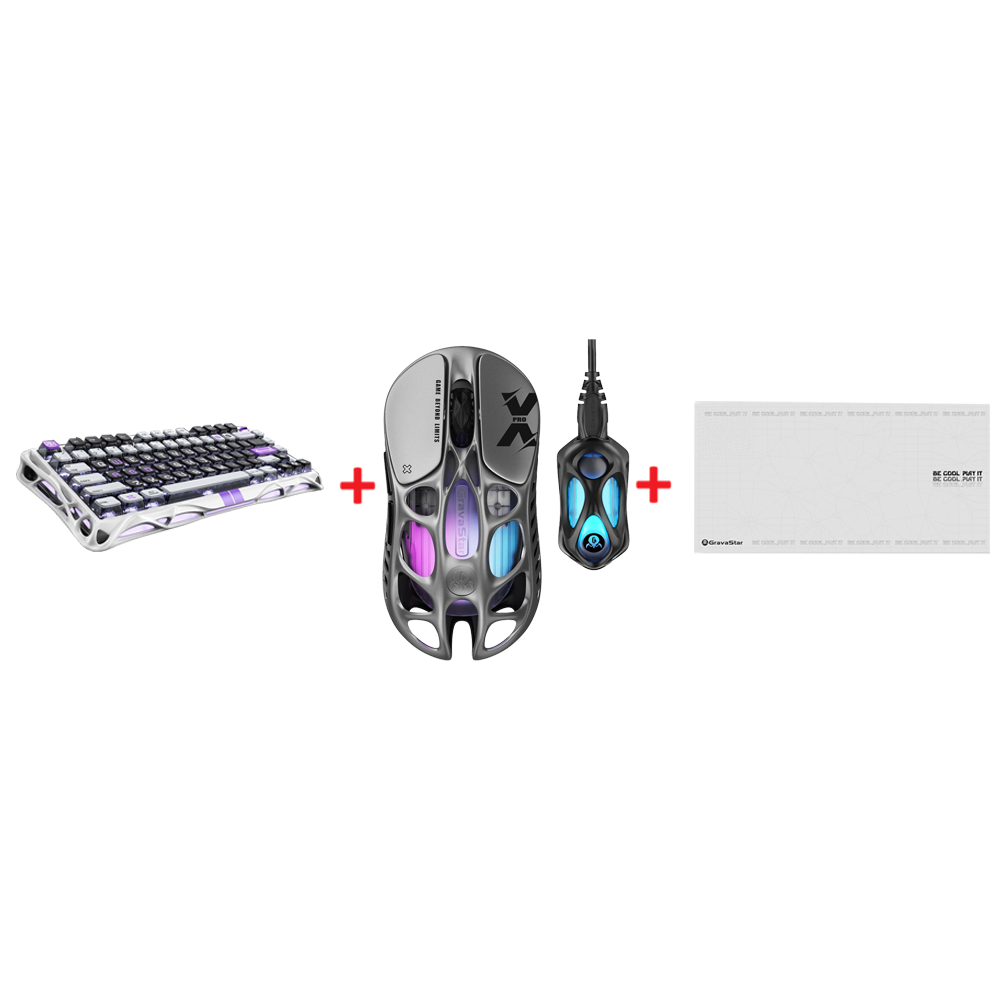 GravaStar Mercury V75 Klavye + GravaStar Mercury XPro Mouse + GravaStar Mouse Pad Bundle Paket