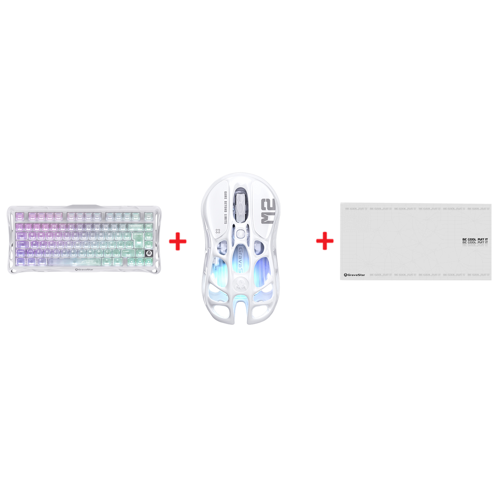 GravaStar Mercury K1 Klavye + GravaStar Mercury M2 Mouse + GravaStar Mouse Pad Bundle Paket